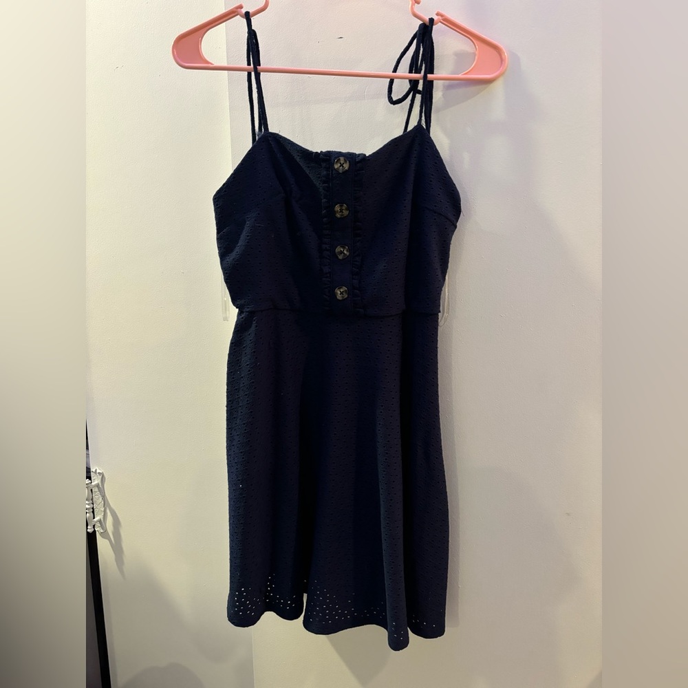 Soft Lace Navy Sun Dress